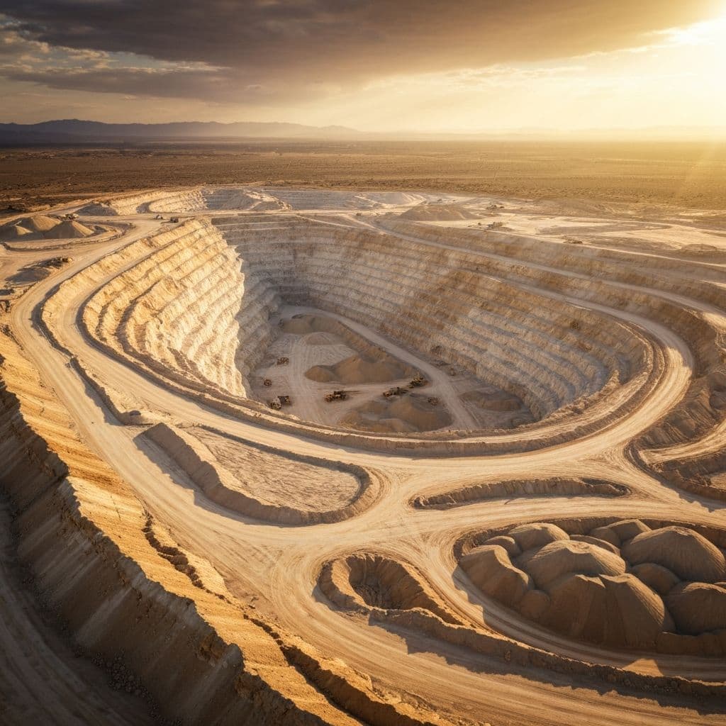 Bentonite mining operations in the Kutch region of Gujarat, India