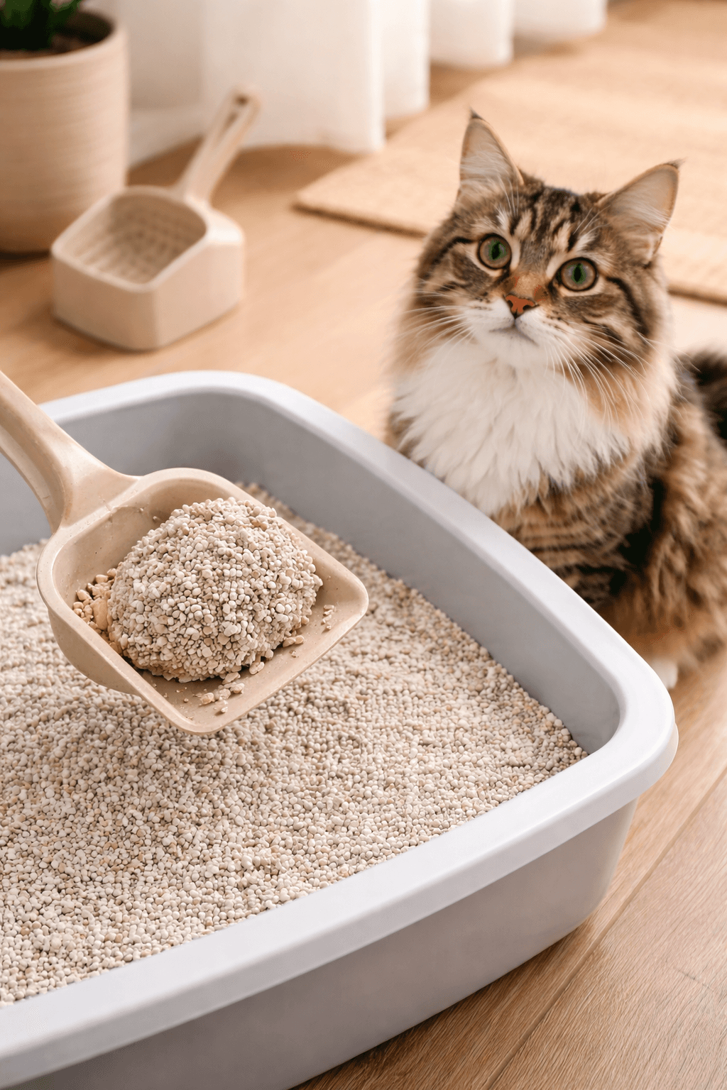 Cat litter made from bentonite clay - View 1